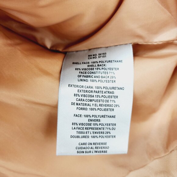 Levi's Women's Faux Leather Biker Jacket Size 2X Tan With Zipper Pockets New - Picture 5 of 13